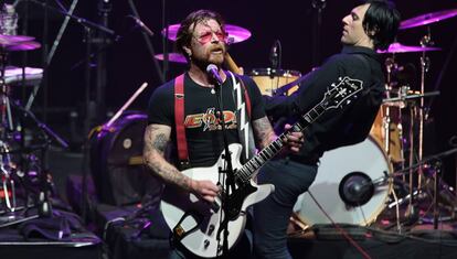 Jesse Hughes, vocalista de Eagles of Death Metal, en un concierto en París este año.