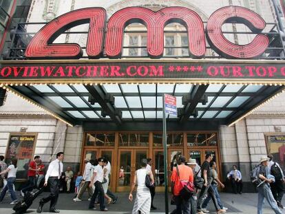 Un cine de AMC en Times Square (Nueva York)