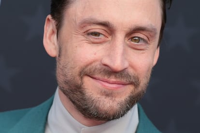 Actor Kieran Culkin, upon arrival at the Critics Choice Awards held in Santa Monica (California), on January 14, 2024.