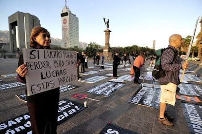 Manifestantes en M&eacute;xico denuncian desapariciones forzadas.