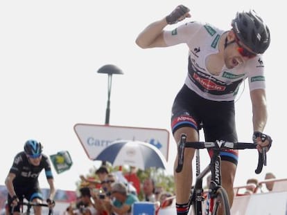 Tom Dumoulin durante una victoria en la Vuelta