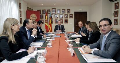 Alberto Fabra preside el pleno del Consell, celebrado este viernes en la Fundación Premios Jaime I.