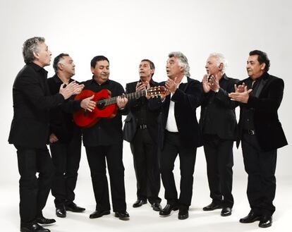 Algunos de los miembros de The Gipsy Kings.