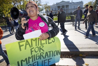 Manifestación por la reforma de inmigración ante la Casa Blanca el pasado noviembre.