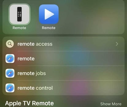 Apple Remote en un iPhone