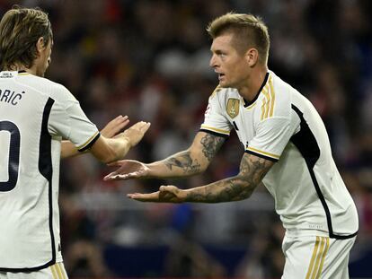 Modric y Kroos, esta temporada en el Atlético-Real Madrid.