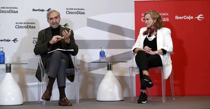 José Antonio Herce, socio fundador de LoRIS, consultora de soluciones de previsión, junto a Mercedes Ayuso, catedrática de Estadística Actuarial de la Universidad de Barcelona.