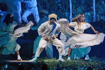 Bad Bunny actuando en el Coliseo de Puerto Rico (San Juan), el pasado 11 de julio.