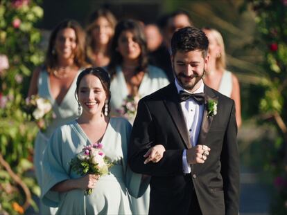 Evaluna y Camilo en la boda del hijo mayor de los Montaner, Ricky, con la actriz y modelo agentina Stefi Roitman.