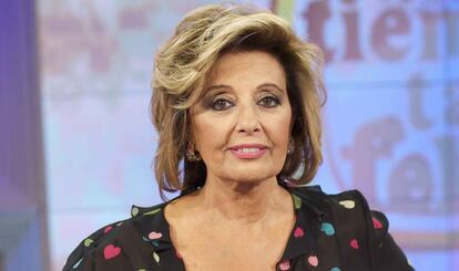 María Teresa Campos, en el plató de 'Qué tiempo tan feliz'.