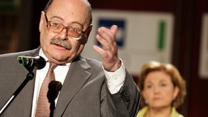 Manuel Pérez Estremera, en su acto de posesión como director de TVE en 2005.