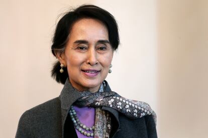 La líder birmana Aung San Suu Kyi, en Berlín en abril de 2014.