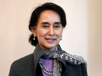 La líder birmana Aung San Suu Kyi, en Berlín en abril de 2014.