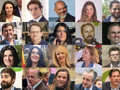 The 24 new deputies in Congress for the far-right Vox party.