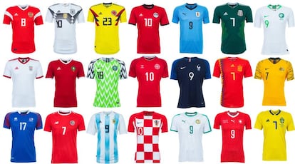 Las camisetas del Mundial de Rusia.