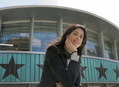 Carlota Castrejana, frente al Palacio de Deportes.