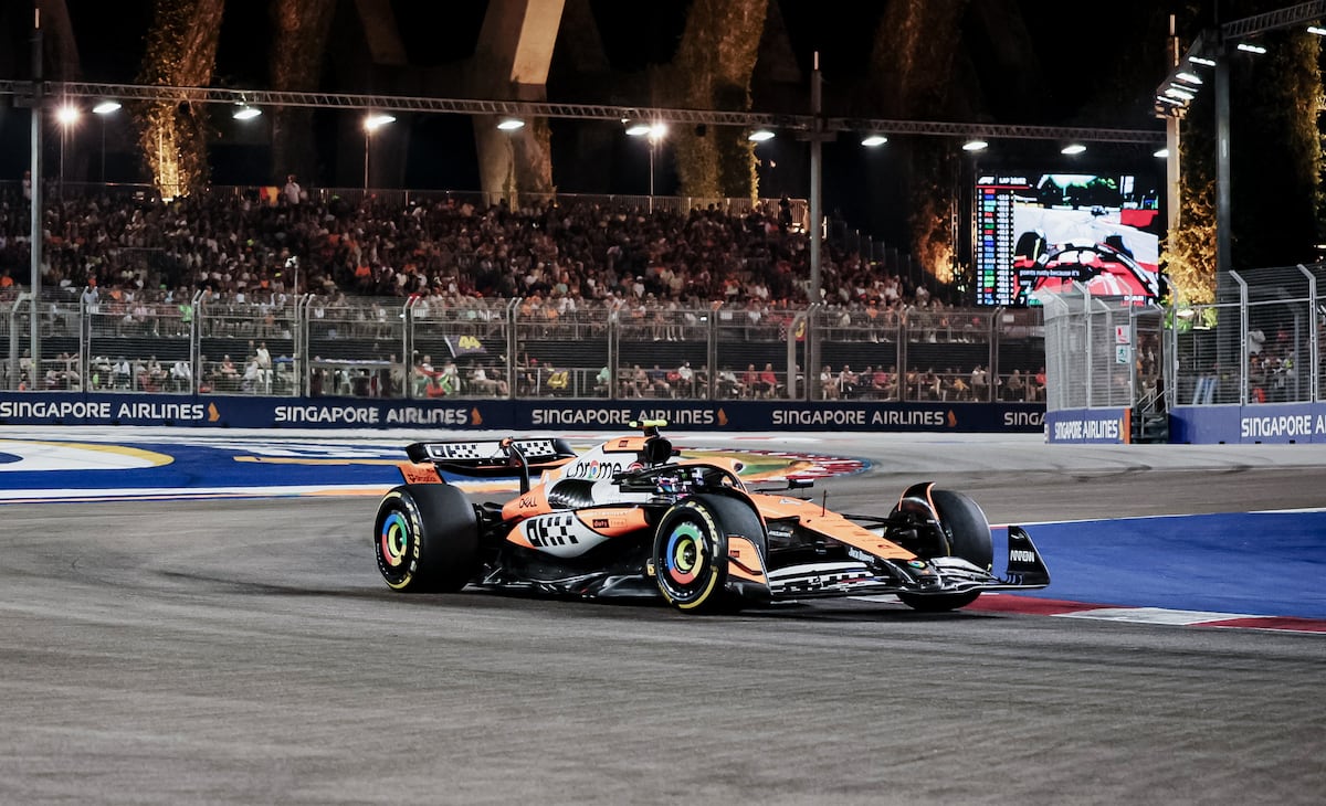 Norris is pleased; Verstappen warms up at Singapore GP