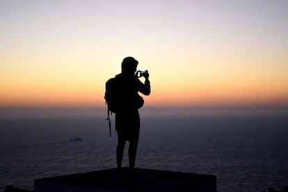 Hacer una forma con un smartphone de vacaciones