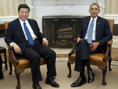 El vicepresidente chino, Xi Jinping, y el presidente de EE UU, Barack Obama.