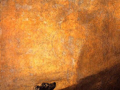 <i>Perro semihundido, </i>una de las más populares (y enigmáticas) <i>Pinturas negras</i>de Goya.