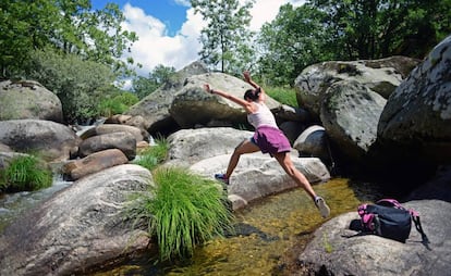 Saltos y pozas en el paraje de Los Pilones, en la Garganta de los Infiernos (Cceres).