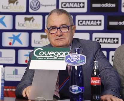 Rueda de prensa de Luis Sabalza, presidente de Osasuna. 