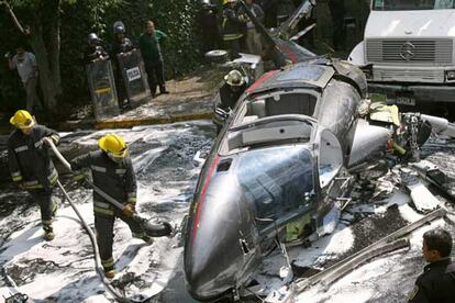 Estado del helicóptero en que viajaba Valdano.