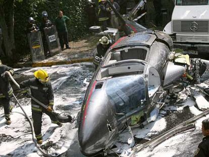 Estado del helicóptero en que viajaba Valdano.