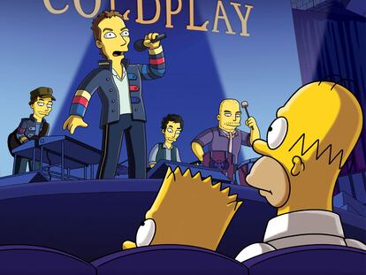 Cameo, de Coldplay, en un capítulo de la 21ª temporada de <i>Los Simpson.</i>
