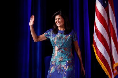 Nikki Haley, exgobernadora de Carolina del Sur, en el evento de Las Vegas.