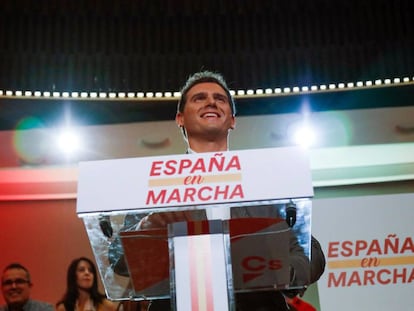 El líder de Ciudadanos, Albert Rivera, protagoniza el pistoletazo de salida de la precampaña de su partido el pasado 5 de octubre.