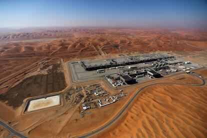 Un campo petrolero de Aramco en Shaybah (Arabia Saudí), en enero.