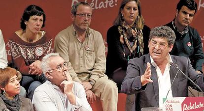 Lara y Valderas en el acto de Málaga.