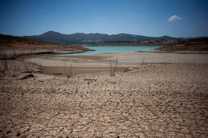 Pantano de la Viñuela, en Málaga.