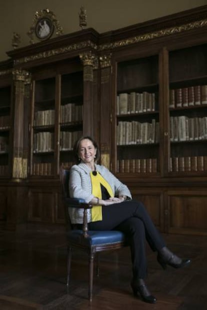 Ana Santos Aramburo, en la Biblioteca Nacional.