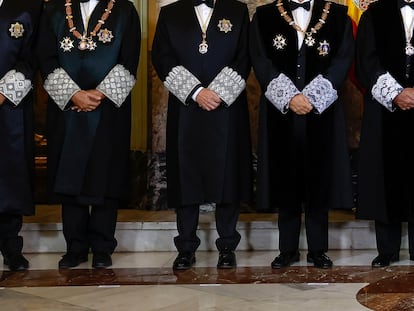 Magistrados del Supremo, el pasado septiembre en el acto de apertura del año judicial.