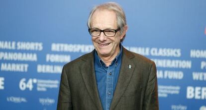 Ken Loach en Berlín, preparado para recibir el Oso de Oro honorífico.