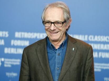 Ken Loach en Berl&iacute;n, preparado para recibir el Oso de Oro honor&iacute;fico. 