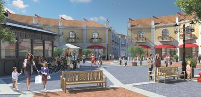 Recreación del 'outlet' de lujo de Sonae Sierra en Málaga.