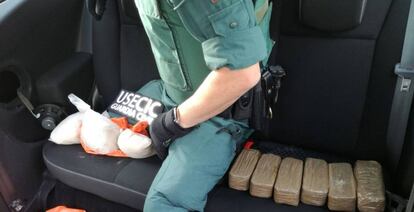 Heroína incautada por la Guardia Civil en Galicia.