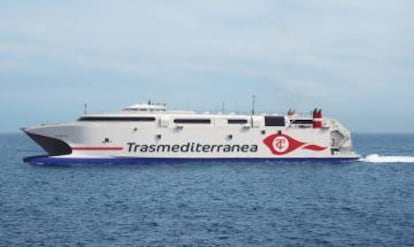 Nuevo barco de Trasmediterránea.