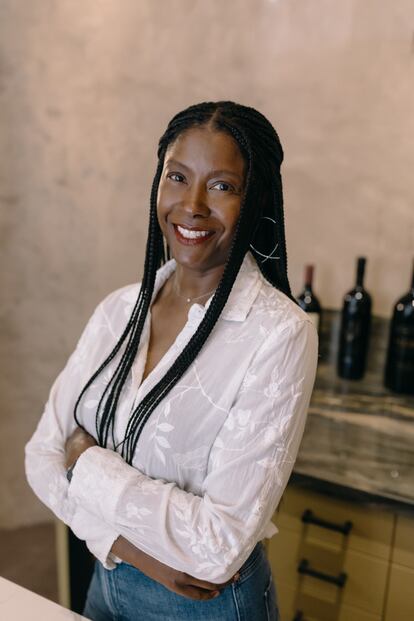 Retrato de la activista del vino Victoria Coleman, Valle de Napa, California.