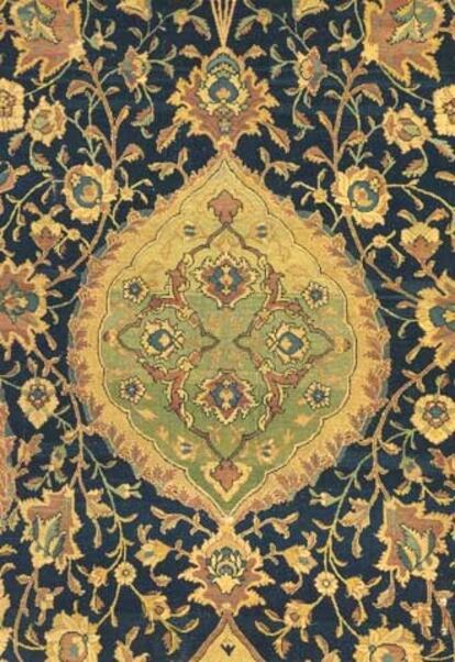 Detalle de la alfombra de Ardabil.