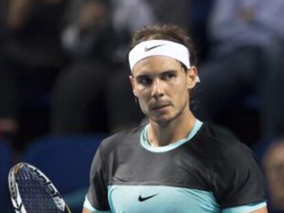 Nadal, en su duelo con Dimitrov.