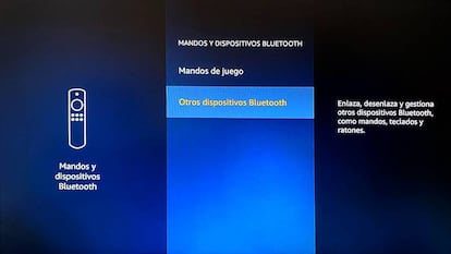 Añadir dispositivos bluetooth en Fire TV Stick.