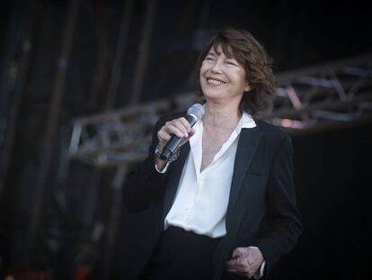 Jane Birkin, en su concierto este sábado en el Primavera Sound, en Barcelona.