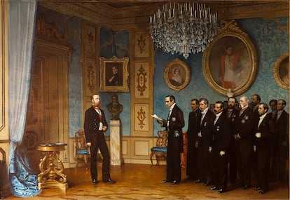 'Ferdinand Maximilian of Austria is appointed Emperor of Mexico' by Cesare-Dell’Acqua; 1867. 