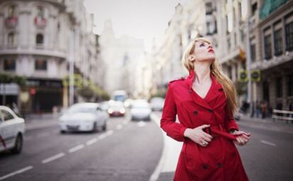 La intérprete de jazz Noa Lur en la Gran Vía.