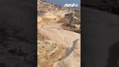 Vídeo | Las imágenes de la presa de Derna vacía después de que el agua que contenía arrasara la ciudad