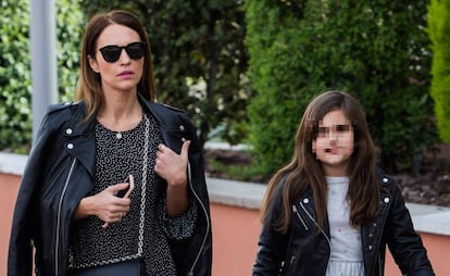 Paula Echevarria y su hija Daniella en abril en Madrid.